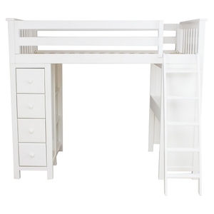Item # JLB0037 - ADDITIONAL INFORMATION<BR>
Weight: 234.5 lbs<BR>
Dimensions: L 99 W 45.75 H 68.25 <BR>
Bed Size: Twin<BR>
Finish: White<BR>